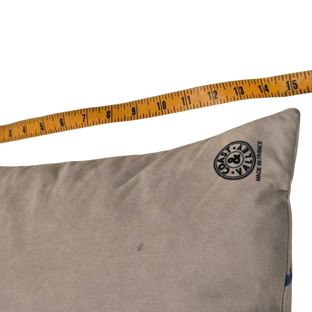 Coast & Valley Down Pillow Skiers Snowboarder Throw Pillow France Winter Whimsy